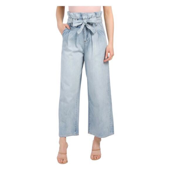 Blank NYC Denim - Blank NYC High Rise Wide Leg Relaxed Y2k Coastal Jeans Light Wash Denim Casual